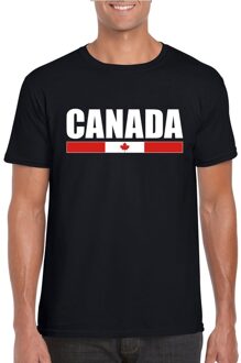 Bellatio Decorations Zwart Canada supporter t-shirt voor heren 2XL