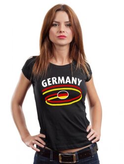 Bellatio Decorations Zwart dames t-shirt Duitsland 2XL