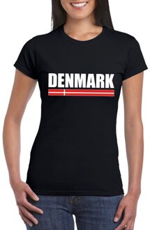 Bellatio Decorations Zwart Denemarken supporter t-shirt voor dames 2XL