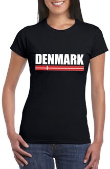 Bellatio Decorations Zwart Denemarken supporter t-shirt voor dames L