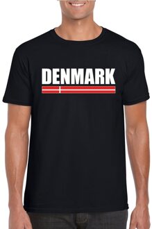 Bellatio Decorations Zwart Denemarken supporter t-shirt voor heren