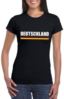 Bellatio Decorations Zwart Duitsland supporter t-shirt voor dames 2XL