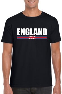 Bellatio Decorations Zwart Engeland supporter t-shirt voor heren 2XL