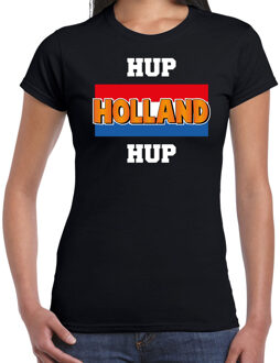 Bellatio Decorations Zwart fan shirt / kleding Holland hup Holland up EK/ WK voor dames 2XL - Feestshirts