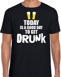 Bellatio Decorations Zwart fun t-shirt good day to get drunk voor heren