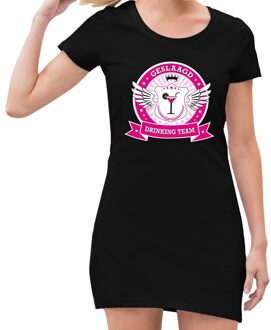 Bellatio Decorations Zwart Geslaagd drinking team jurkje dames
