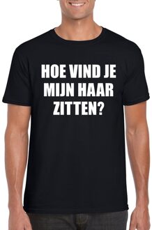 Bellatio Decorations Zwart hoe vind je mijn haar zitten? shirt voor heren 2XL