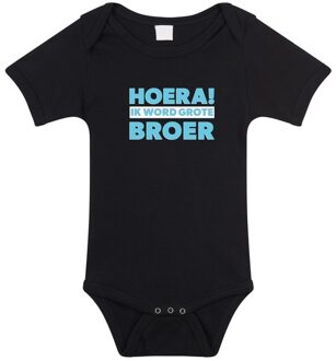 Bellatio Decorations Zwart Hoera ik word grote broer rompertje voor jongens
