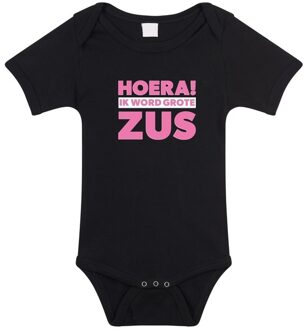 Bellatio Decorations Zwart Hoera ik word grote zus rompertje voor meisjes