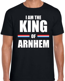 Bellatio Decorations Zwart I am the King of Arnhem t-shirt - Koningsdag shirt voor heren 2XL