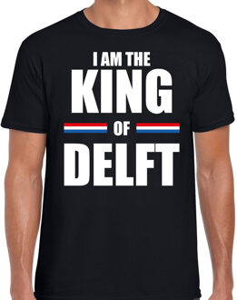 Bellatio Decorations Zwart I am the King of Delft t-shirt - Koningsdag shirt voor heren 2XL