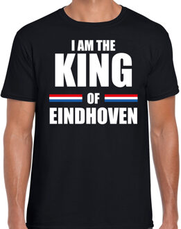 Bellatio Decorations Zwart I am the King of Eindhoven shirt - Koningsdag t-shirt voor heren 2XL - Feestshirts