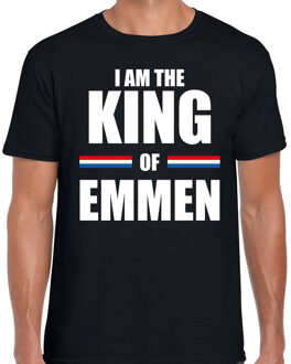 Bellatio Decorations Zwart I am the King of Emmen t-shirt - Koningsdag shirt voor heren 2XL