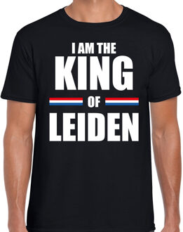 Bellatio Decorations Zwart I am the King of Leiden t-shirt - Koningsdag shirt voor heren 2XL