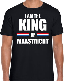 Bellatio Decorations Zwart I am the King of Maastricht t-shirt - Koningsdag shirt voor heren 2XL