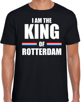 Bellatio Decorations Zwart I am the King of Rotterdam shirt - Koningsdag t-shirt voor heren 2XL - Feestshirts