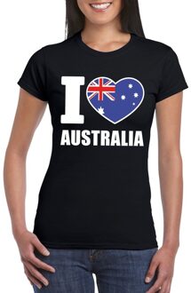 Bellatio Decorations Zwart I love Australie fan shirt dames 2XL