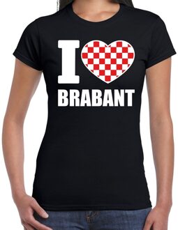 Bellatio Decorations Zwart I love Brabant t-shirt dames