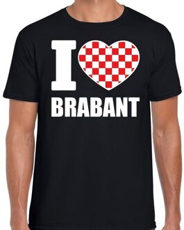 Bellatio Decorations Zwart I love Brabant t-shirt heren