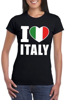 Bellatio Decorations Zwart I love Italie fan shirt dames
