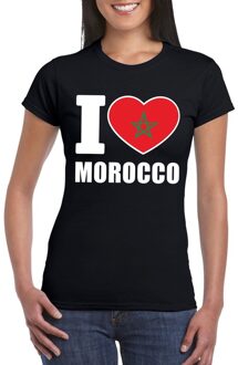 Bellatio Decorations Zwart I love Marokko fan shirt dames