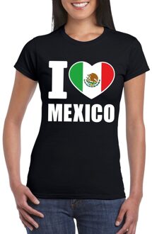 Bellatio Decorations Zwart I love Mexico fan shirt dames L