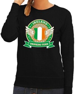 Bellatio Decorations Zwart Ireland drinking team sweater dames XS