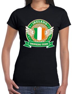 Bellatio Decorations Zwart Ireland drinking team t-shirt dames XS