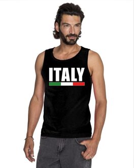 Bellatio Decorations Zwart Italie supporter singlet shirt/ tanktop heren