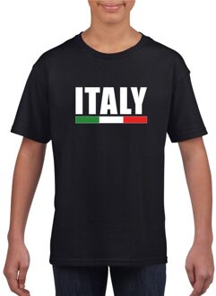 Bellatio Decorations Zwart Italie supporter t-shirt voor kinderen L (146-152)