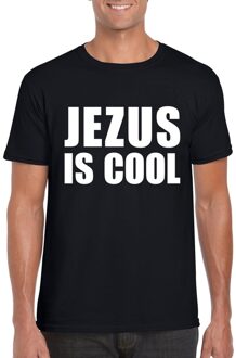 Bellatio Decorations Zwart Jezus is cool shirt voor heren M