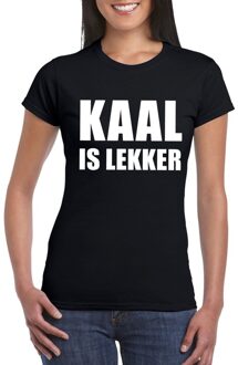 Bellatio Decorations Zwart kaal is lekker shirt voor dames XS
