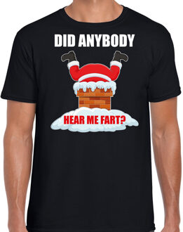 Bellatio Decorations Zwart Kerstshirt / Kerstkleding Did anybody hear my fart voor heren 2XL - kerst t-shirts