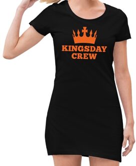 Bellatio Decorations Zwart Kingsday crew jurkje voor dames - Koningsdag kleding L (42)