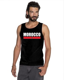 Bellatio Decorations Zwart Marokko supporter singlet shirt/ tanktop heren