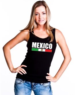 Bellatio Decorations Zwart Mexico supporter singlet shirt/ tanktop dames L