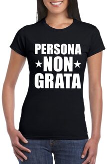 Bellatio Decorations Zwart persona non grata shirt voor dames XS