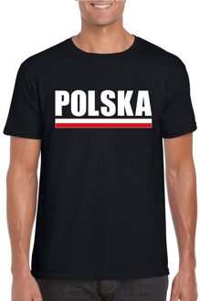 Bellatio Decorations Zwart Polen supporter t-shirt voor heren 2XL