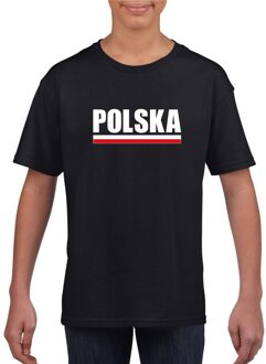 Bellatio Decorations Zwart Polen supporter t-shirt voor kinderen L (146-152)