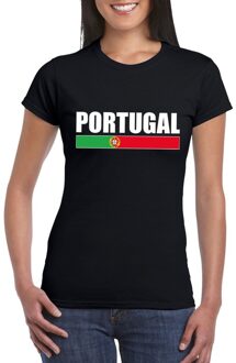 Bellatio Decorations Zwart Portugal supporter t-shirt voor dames