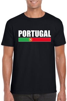 Bellatio Decorations Zwart Portugal supporter t-shirt voor heren 2XL