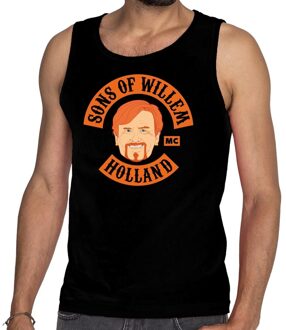 Bellatio Decorations Zwart Sons of Willem tanktop / mouwloos shirt heren