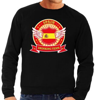 Bellatio Decorations Zwart Spain drinking team sweater heren 2XL