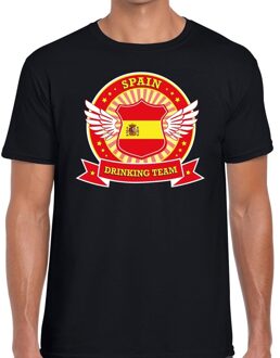 Bellatio Decorations Zwart Spain drinking team t-shirt heren L