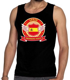 Bellatio Decorations Zwart Spain drinking team tanktop / mouwloos shirt heren 2XL