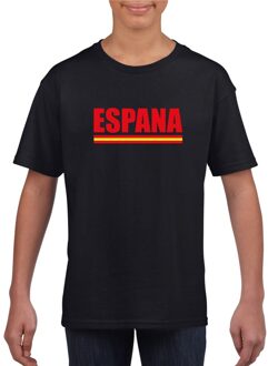 Bellatio Decorations Zwart Spanje supporter shirt kinderen L (146-152)