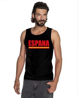 Bellatio Decorations Zwart Spanje supporter singlet shirt/ tanktop heren 2XL