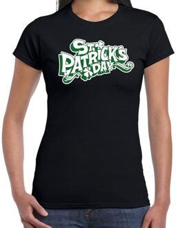 Bellatio Decorations Zwart St. Patricks day t-shirt dames 2XL