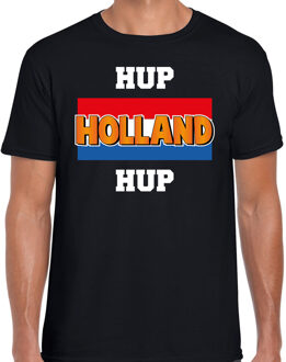 Bellatio Decorations Zwart t-shirt Holland / Nederland supporter hup Holland hup EK/ WK voor heren