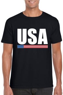 Bellatio Decorations Zwart USA supporter t-shirt voor heren 2XL